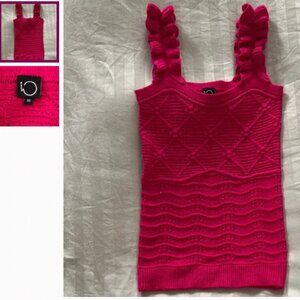 IC COLLECTION Vibrant Pink Textured Tank Top